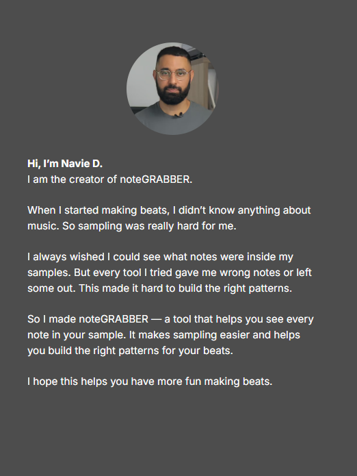 Navie D, creator of noteGRABBER, on why he made this plugin specifically for producers who sample.