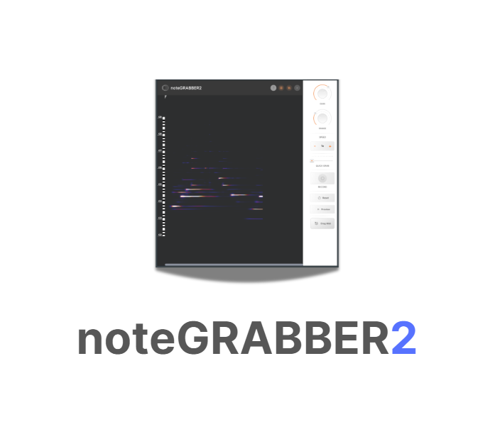 noteGRABBER Sample Mapping plugin interface for sample-based music production (audio-to-MIDI alternative)